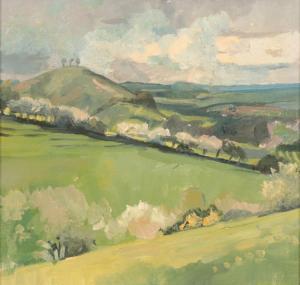 PIKESLEY Richard 1951,Colmers Hill from Eype Down,1992,Duke & Son GB 2023-10-19