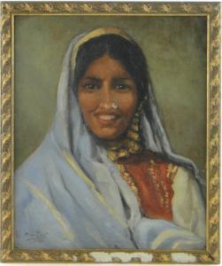 PILAT Maria 1867-1938,Portrait of an Indian woman,1918,Burstow and Hewett GB 2014-09-24