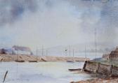PILGRIM D.E,study of an estuary with moored boats in theforeground,Mallams GB 2011-02-17