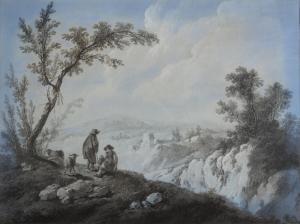 PILLEMENT Jean Baptiste 1728-1808,Landscape with two shepherds conversing,Sotheby's GB 2024-02-02