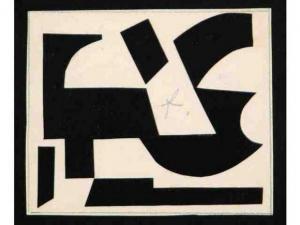 PILLET Edgar 1912-1996,composition abstraite.,Ader FR 2007-04-27