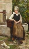 PILLINI Marguerita 1800-1900,Jeune bretonne à la fontaine,Thierry-Lannon FR 2021-07-17