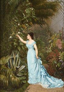 PILON Agathe 1836-1847,Élégante dans un jardin botanique,2017,Horta BE 2017-01-16