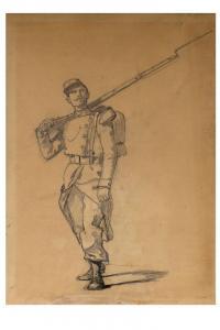 PILS Isidore 1813-1875,Militaire debout au fusil à baïonnette,Aguttes FR 2024-04-25