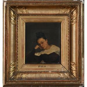 PILS Isidore 1813-1875,Portrait de femme,Herbette FR 2019-07-21