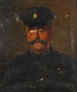 PIMM William E 1863-1952,Portrait of PC Percy Pullen,20th century,Eastbourne GB 2022-02-16