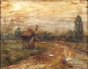 PIMONENKO Nikolai Karnilovitch 1862-1912,Landscape with Windmill,Clars Auction Gallery US 2018-09-16