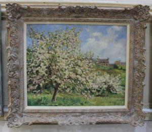 PINAL Fernand 1881-1958,apple tree in blossom, with village beyond,1920,Henry Adams GB 2022-01-20