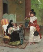 PINCHART Auguste Emile 1842-1924,The family visit,Christie's GB 2008-10-01