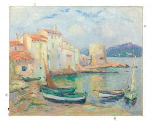 PINCHON Robert Antoine 1886-1943,Vieux port de Saint-Tropez,c.1932,Bonhams GB 2017-06-22