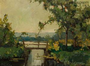 PINCHON Robert Henri 1889,Paysage avec pont,Art Valorem FR 2022-06-22