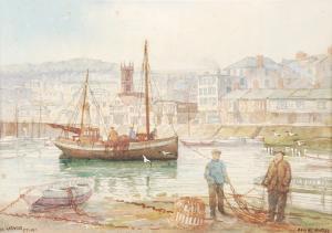 PINDER Douglas Houzen 1886-1949,The Harbour, St. Ives,1918,Dreweatt-Neate GB 2012-02-15