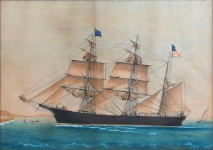 PINEDA GUERRA José 1837-1907,CLIPPER SHIP,Burchard US 2021-09-12