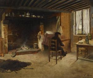 PINEL Gustave Nicolas 1842-1896,In der Stube,Van Ham DE 2022-01-26