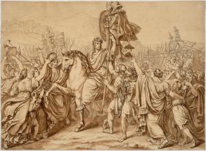 PINELLI Bartolomeo,After defeating Acron, Romulus enters the city of ,Galerie Koller 2024-03-22