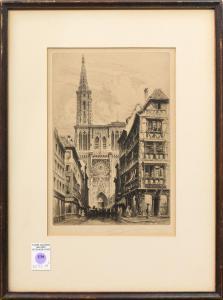 PINET Charles 1867-1932,Strasbourg Rue Merciere,Clars Auction Gallery US 2019-12-14