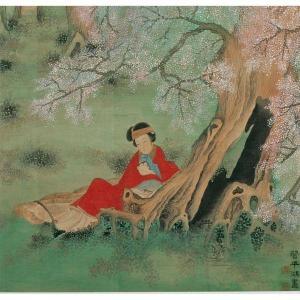 pinghu Guan 1895-1967,LADY UNDER THE PLUM TREE,Sotheby's GB 2009-10-05
