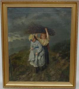 PINGOT a.,Jeune élégante et porteuse de fagots,1869,Auxerre Enchères FR 2009-06-21