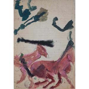 pini F,Horses,1957,Kodner Galleries US 2018-04-18