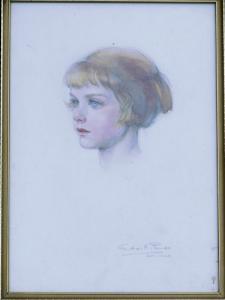 pinks Gladys A,portrait of a young girl,1923,Windibank GB 2009-03-14
