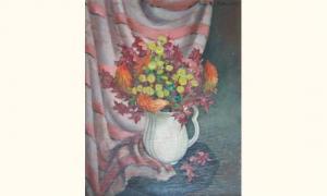 PINKUS Sara M 1900,“Pichet de fleurs sur un guéridon”,1937,Adjug'art FR 2006-06-06