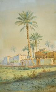 PINOTTI G 1800-1800,19th Century, Houses with Palm trees,19th Century,John Nicholson GB 2022-02-09