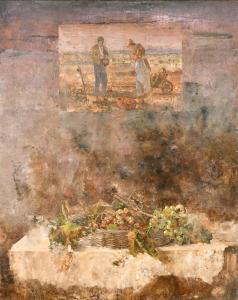 PINTADO SEVILLA Angel,A still life of grapes with vine leaves, with an i,John Nicholson 2021-06-23