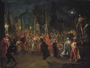 PINTUCCI Niccolo 1697-1770,A masked ball in a moonlit ornamental garden,Christie's GB 2007-04-27