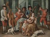 PINTUCCI Niccolo 1697-1770,Elegant company making music in a garden,Christie's GB 2007-09-05