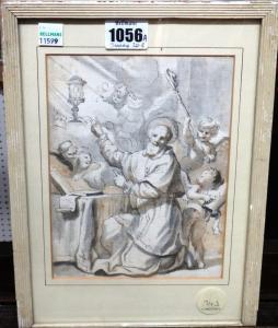 PIOLA Domenico I 1627-1703,Saint with cherubs,Bellmans Fine Art Auctioneers GB 2018-01-09