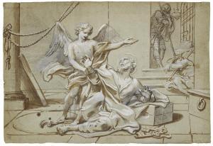 PIOLA Paolo Gerolamo 1666-1724,Saint Peter released from prison,Christie's GB 2023-01-26
