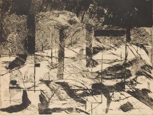 PIOTROWICZ Edmund 1915-1991,"Dramatic Landscape",1960,Desa Unicum PL 2022-01-20