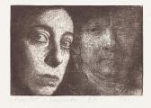PIOTROWSKA Krystyna 1949,Self-portrait with Rembrandt,1993,Desa Unicum PL 2023-05-16