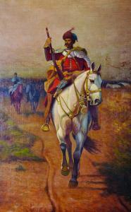 PIOTROWSKI 1800-1900,A Military Man on Horseback,John Nicholson GB 2014-11-05