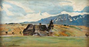 PIOTROWSKI Józef 1878-1944,View of the Tatra Mountains from Poronin,Desa Unicum PL 2024-02-01