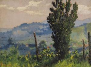 PIOVANO Ferruccio 1890-1981,Primavera in collina a Villa Rey,1933,Meeting Art IT 2010-02-20