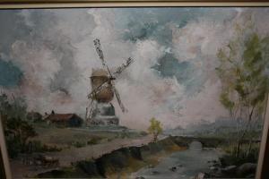Piper D,a river estuary and a windmill,20th Century,Lawrences of Bletchingley GB 2018-03-08