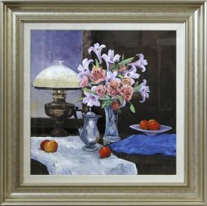 PIPER Ian 1941,The Table Lamp and vase of flowers,Keys GB 2020-03-26