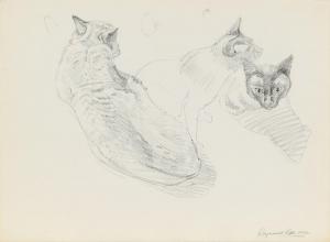 PIPER Raymond 1923-2007,STUDY OF CATS,1964,Ross's Auctioneers and values IE 2024-04-17