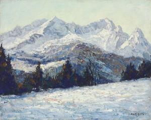 PIPPEL Otto Eduard 1878-1960,Wintermorgen im Wettersteingebirge, Zugspitze,Christie's GB 2017-10-31