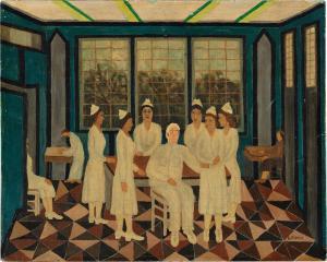 PIPPIN Horace 1888-1946,Hospital Scene,c.1940,Phillips, De Pury & Luxembourg US 2023-05-16