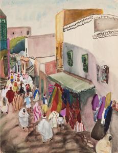 PIRAMOWICZ Zofia 1880-1958,Algier, kasbah,1931-32,Desa Unicum PL 2023-02-14