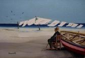 PIRANDELLO,spiaggia con barca e personaggio,Trionfante IT 2011-10-06