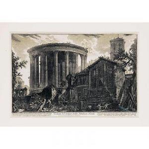 PIRANESI Francesco 1758-1810,"Veduta del tempio della Sibilla in Tivoli"",Subastas Segre 2011-12-13