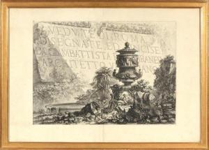 Piranesi Giovanni Battista 1720-1778,Epithaphe à l'antique,Hotel des ventes Giraudeau FR 2018-11-17