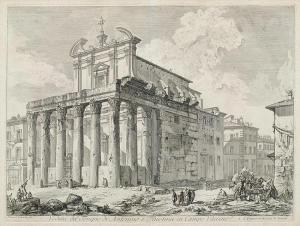 Piranesi Giovanni Battista 1720-1778,Veduta del Tempio di Antonio e Faustina in,1758,Galerie Koller 2015-09-18