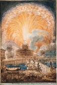 PIRANESI Laura 1755-1785,Le feu d'artifice au château Saint-Ange, Rome, d'a,Christie's GB 1998-12-12