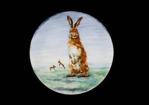 PIRIE Dorell,Of circular form painted with a standing hare, in ,2008,Sotheby's GB 2008-03-12