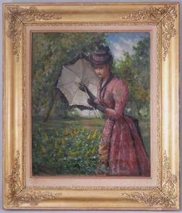 PIRION Frédéric 1832-1893,Jeune femme à l'ombrelle,1889,Morand FR 2024-04-09