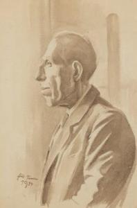 PIRNER Fritz 1889-1960,Portrait of Alfred Flechtheim,1934,Bruun Rasmussen DK 2018-09-24